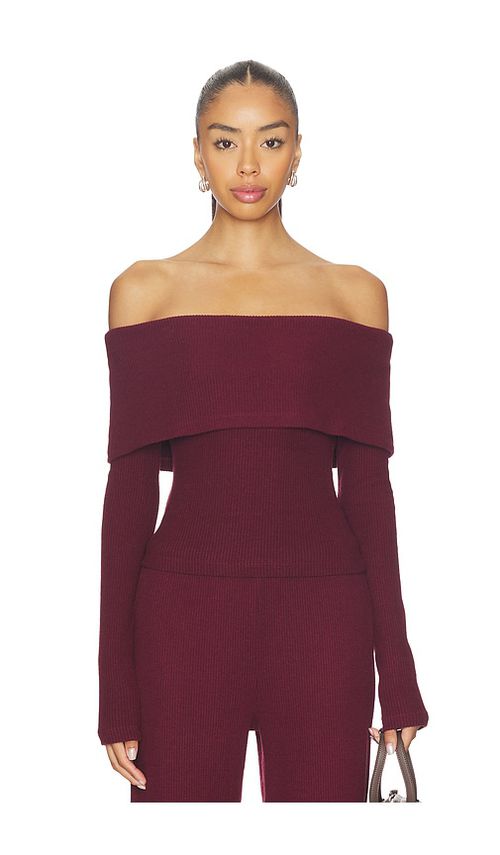 & Reckless Emmy Top in Burgundy. - M also in