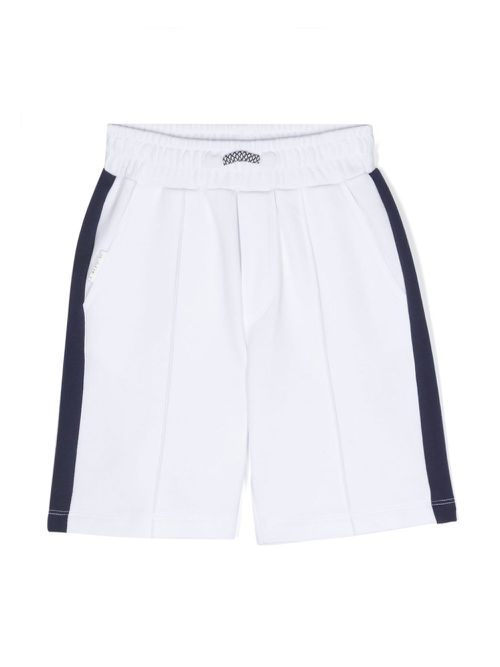 Contrasting-detail shorts - White