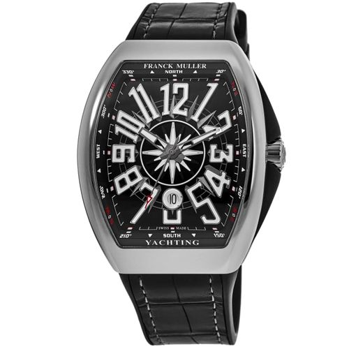 Vanguard Yachting Black Dial Rubber Strap Men's Watch V 45 SC DT YACHT NR