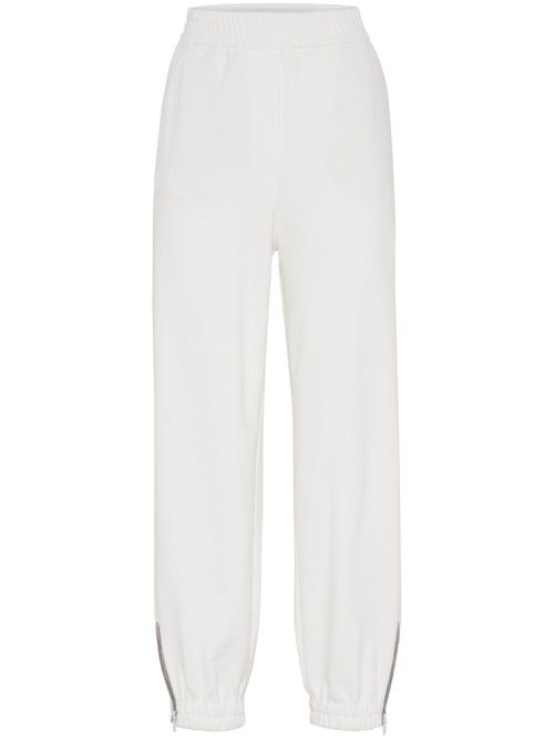 Mid-rise track trousers - White