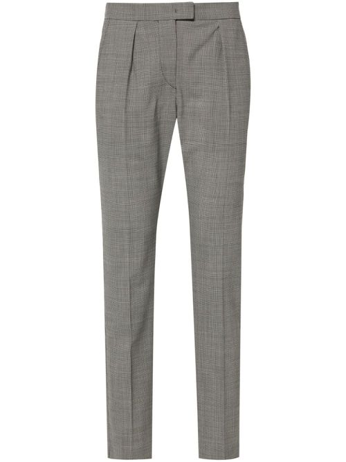 Houndstooth cigarette trousers - Black
