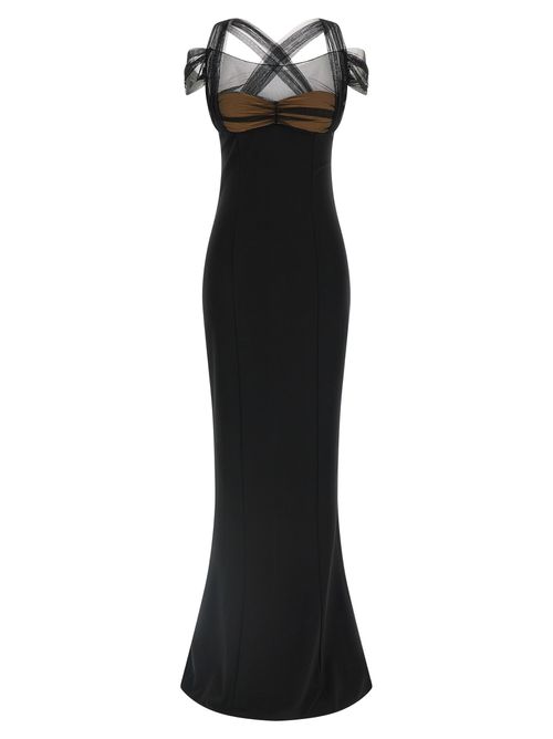 Draped Padded Cup Maxi Dress