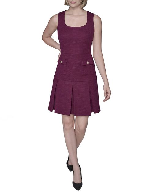 Knit Tweed A-Line Dress