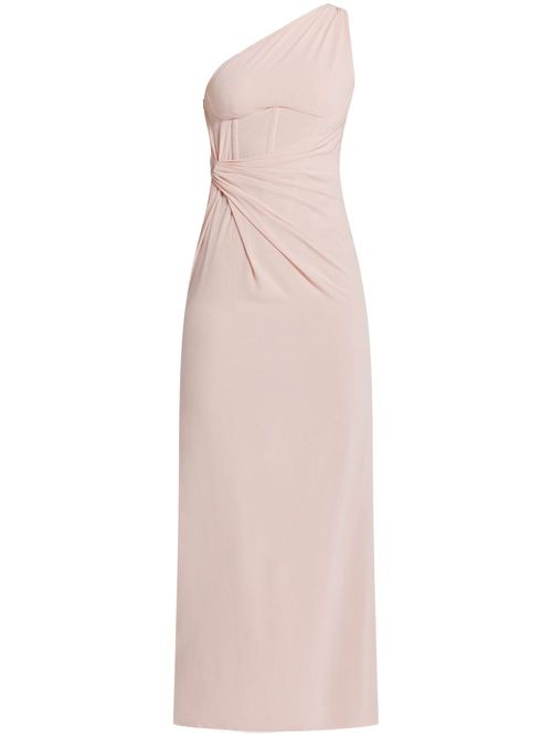 Gathered corset maxi dress - Pink