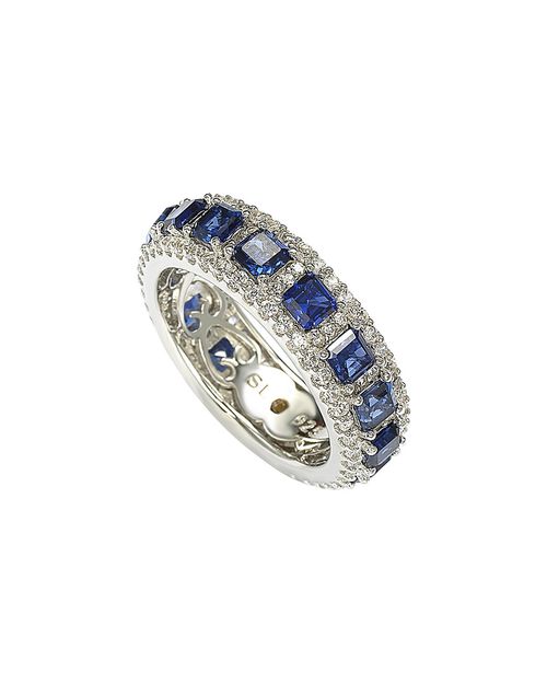Silver 4.33 ct. tw. Sapphire Eternity Ring