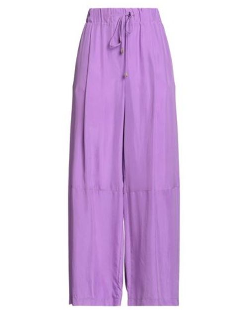 Crème Woman Pants Mauve Size 6 Silk