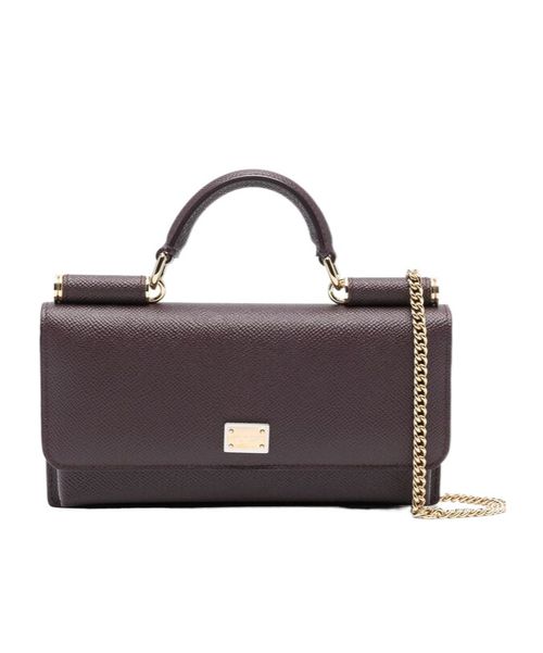 Logo Plaque Foldover Top Clutch Bag