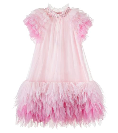 Ocean Ember embellished tulle dress