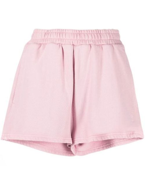 High-waist track shorts