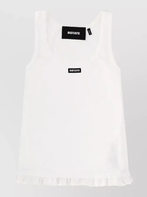 Rotate Birger Christensen - top ruffle hem sleeveless design style