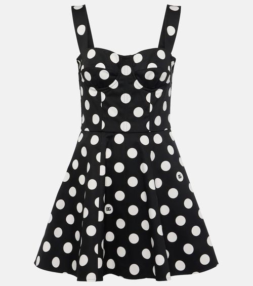 Cotton-blend minidress
