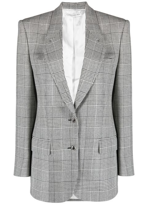Prince of Wales check single-breasted blazer - Black