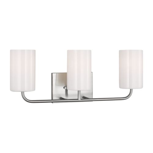 Brushed Steel Bathroom Bathroom Vanity Lightroom Bathroom Vanity Light from the Rhett Collection