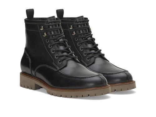 Kameil Men's Black Leather Waterproof Lace-Up Ankle Boots JOBB959