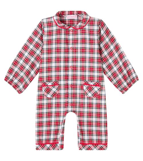 Baby checked cotton onesie