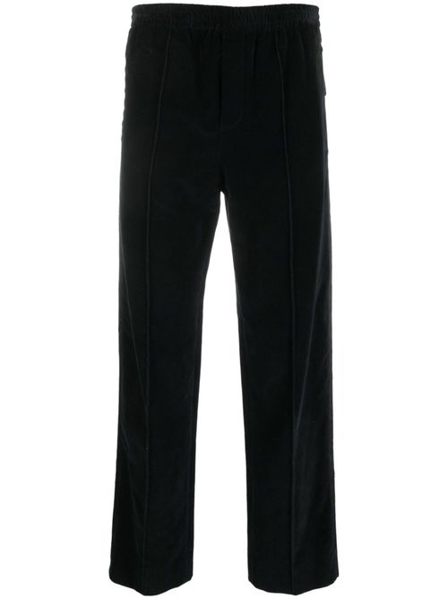 N40 straight-leg velvet trousers - Black