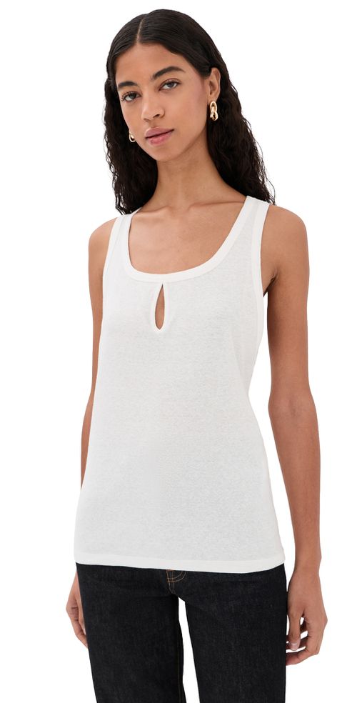 Split Tank Top White