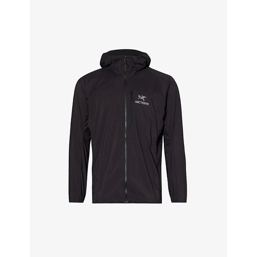 Mens Black Squamish Brand-print Shell Hoody