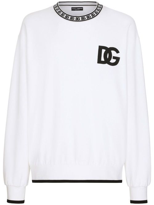 Logo-print cotton sweatshirt - White