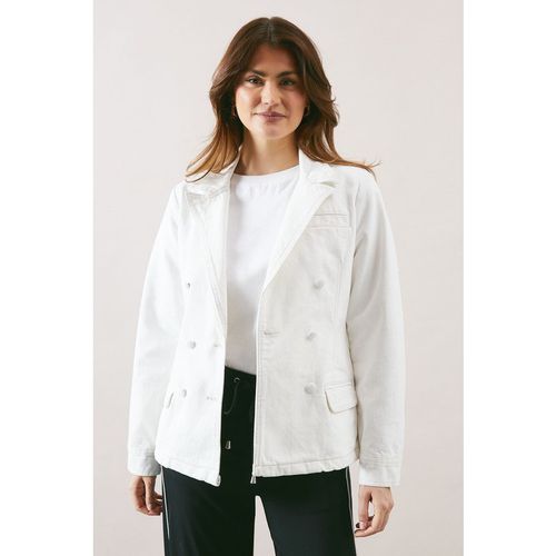 Wallis Womens Denim Blazer - Ecru - Size 20 UK