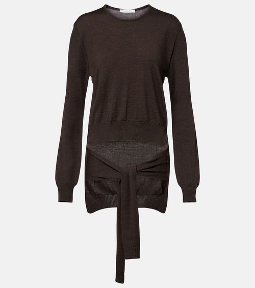 Trompe l'oeil wool-blend sweater