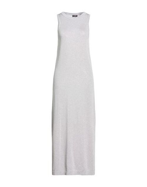 Woman Maxi dress Light grey Size 6 Cotton, Viscose, Metallic fiber, Polyester