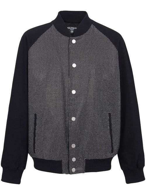 Rhinestone-embellished bomber jacket - Black