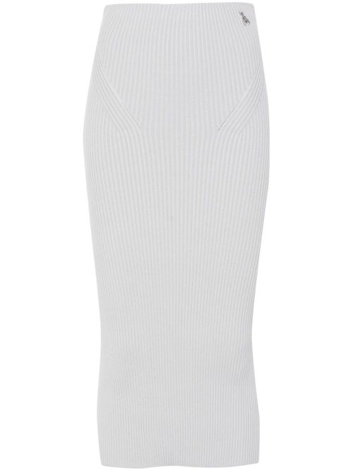 Ribbed midi skirt - Grey