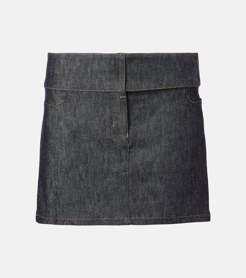 Courrèges Belted denim miniskirt