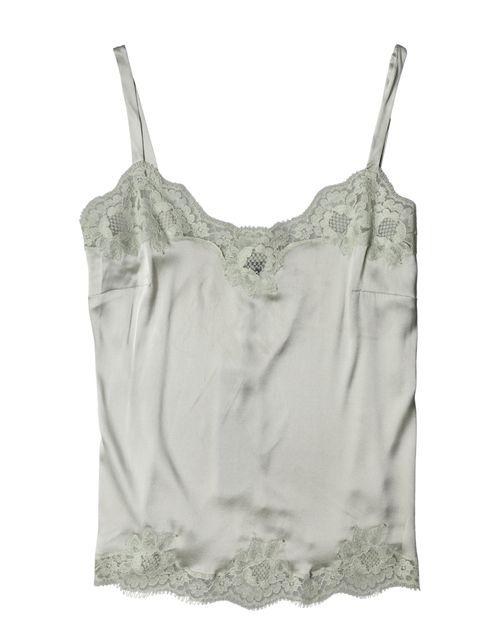 Floral Lace Tank Top — Green
