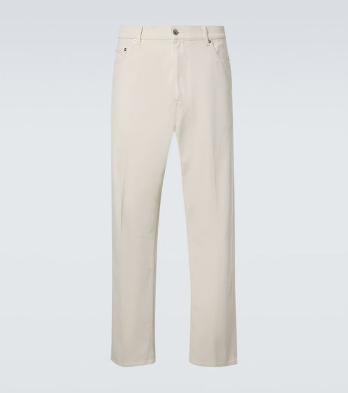 Cotton straight pants
