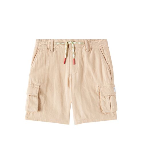 Scotch & Soda Kids Cotton and linen cargo shorts