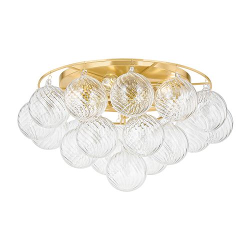 Aged Brass Flush Mount from the Mimi Collection