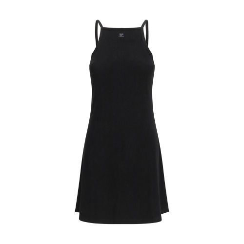 Logo Mini Dress — Black