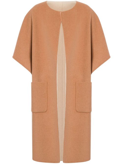 Knitted cardi-coat - Orange