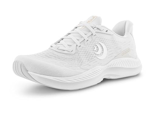 Topo Athletic Women's FLI-Lyte 5 Comfortable Cushioned Durable 3MM Drop Road Running Athletic Shoes, White/White