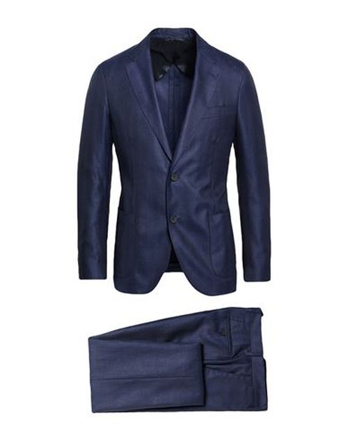 Man Suit Navy Size 40 Wool, Silk, Linen