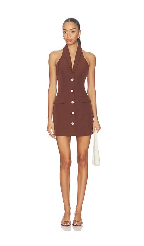 ALL THE WAYS Indiana Mini Dress in Brown. L also in M, S, XL