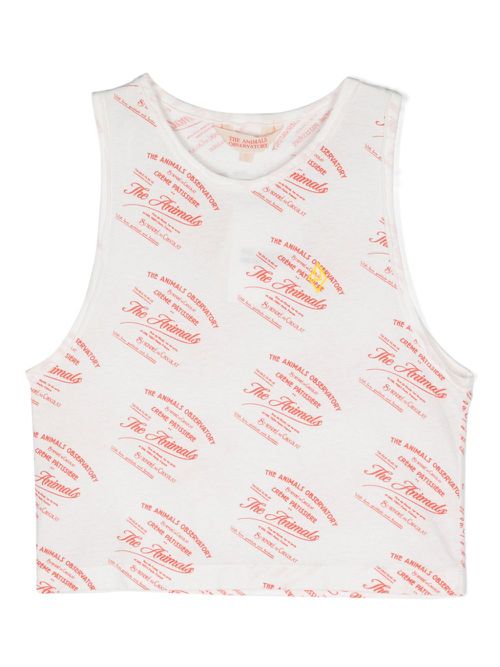 Pâtisserie Frog tank top - White