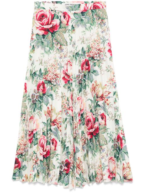 Floral-print maxi skirt - White