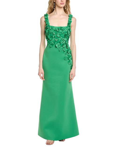 Cutout Appliques Gown
