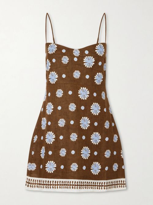Lucca Printed Linen Mini Dress