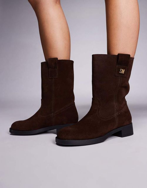Zethy boots refined boots in suede chocolate-Brown