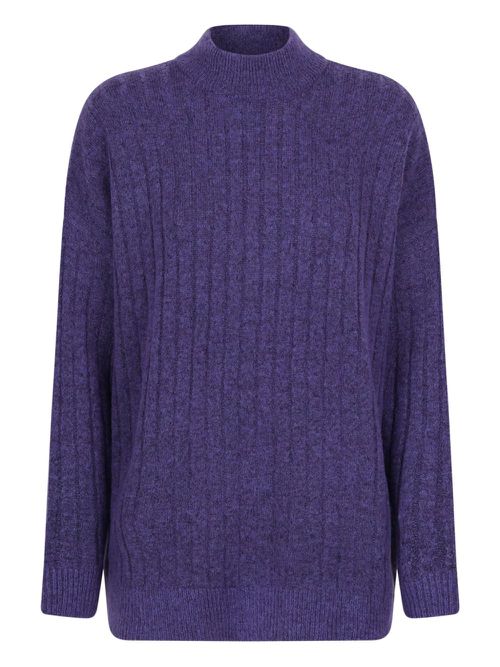 Selected Femme ribbed-knit jumper - Purple