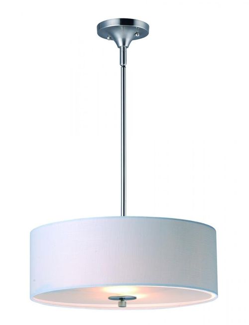 Bongo 3-Light 3-Light Semi-Flush Mount in Satin Nicke