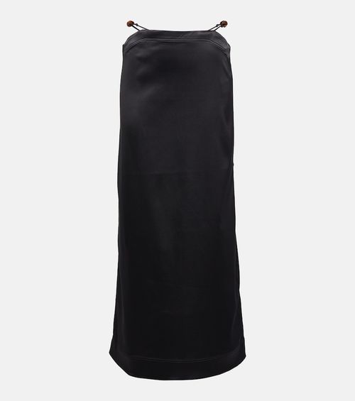 Ganni Satin maxi skirt