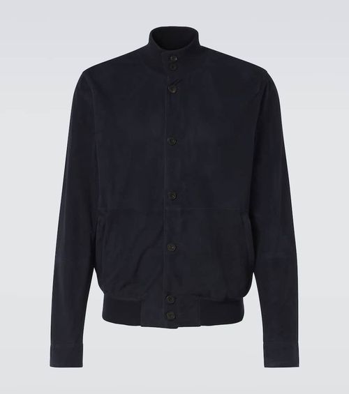 Suede bomber jacket