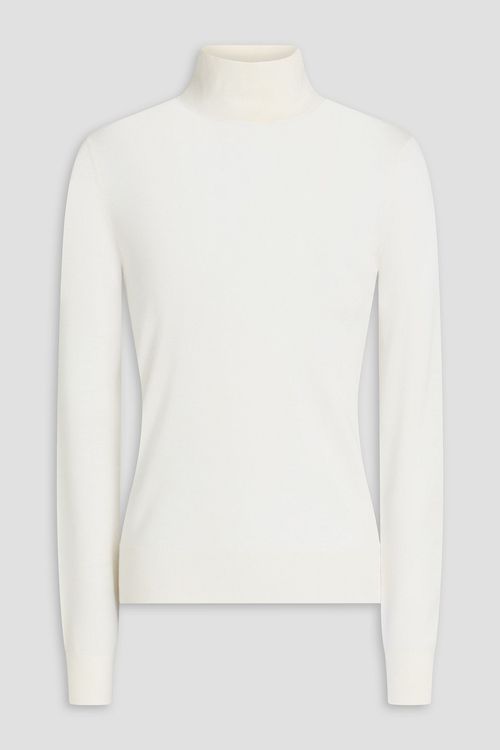 Wool-blend turtleneck sweater - White - XL