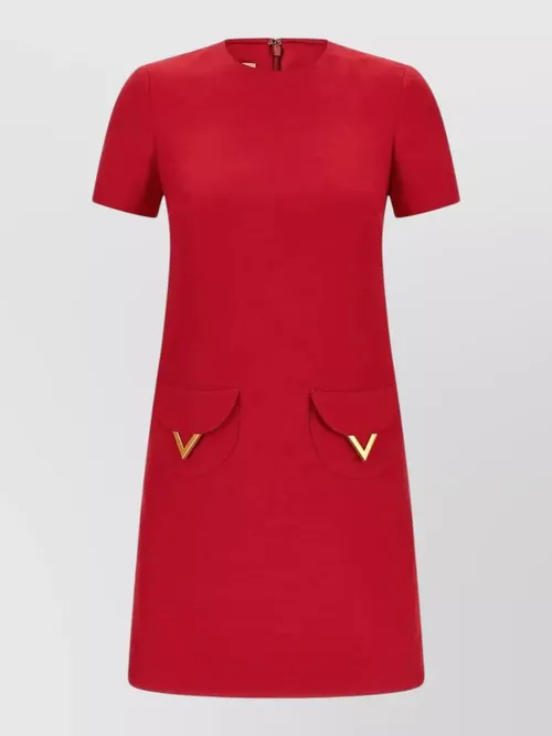 Valentino Garavani - mini dress v logo pocket detai