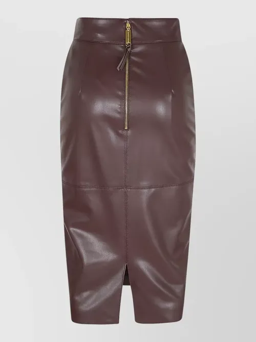 Elisabetta Franchi - high waist midi skirt back slit